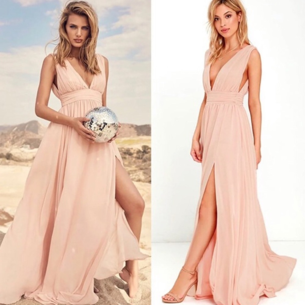 Heavenly Hues Blush Maxi Dress
